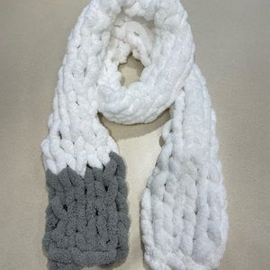 Handmade chunky scarf. Merely an example. Choose up three colors. Made to order